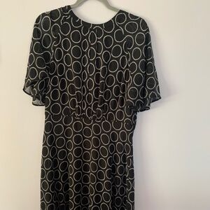 Black dress with circle pattern
